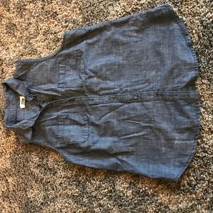 Old navy Chambray Sleeveless Button Up